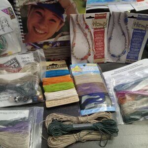 HEMP Jewelry kits, Book, + Bonus hair wrap kit